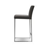 TATE Grey Leatherette Brushed Steel Counter Stool 8 TATE Grey Leatherette Brushed Steel Counter Stool