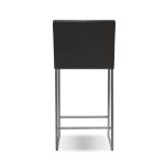 TATE Grey Leatherette Brushed Steel Counter Stool 10 TATE Grey Leatherette Brushed Steel Counter Stool