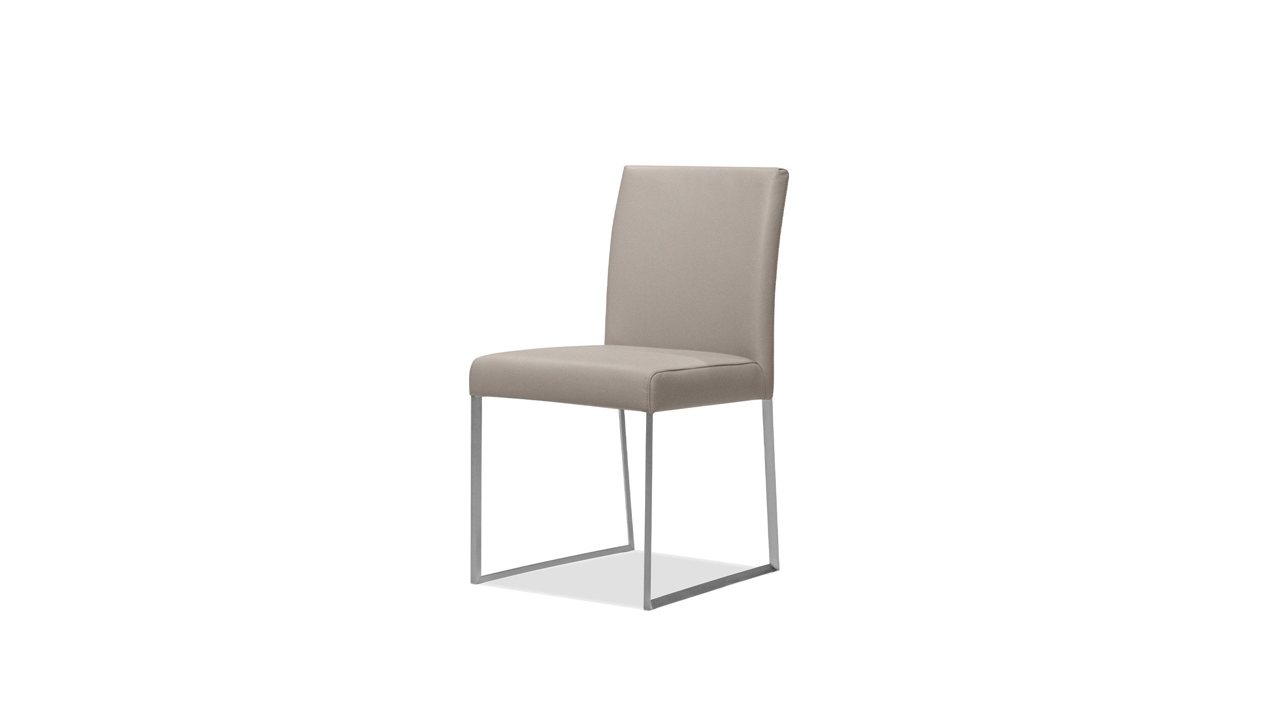 TATE Pewter Leather Dining Chairs Brushed Steel Base 1 TATE Pewter Leather Dining Chairs Brushed Steel Base