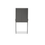 TATE Smoke Grey Leatherette Dining Chairs Brushed Steel 11 TATE Smoke Grey Leatherette Dining Chairs Brushed Steel