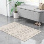 Hand Woven Wool Blend Grey Beige Persian Style Area Rug