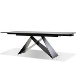 THE W Slate Grey Ceramic Double Extension Dining Table