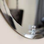 Oval 36-Inch Frameless Beveled Wall Mirror