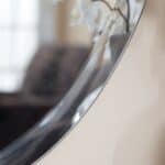 Oval 36-Inch Frameless Beveled Wall Mirror