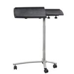Adjustable Laptop Desk with Graphite Top and Locking Casters