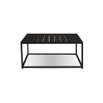 TOFINO Black Aluminum Indoor Outdoor 36-Inch Coffee Table