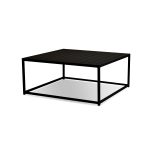 TOFINO Black Aluminum Indoor Outdoor 36-Inch Coffee Table