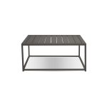 TOFINO Coffee Table Grey Aluminum Indoor Outdoor 36 Inch