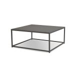 TOFINO Coffee Table Grey Aluminum Indoor Outdoor 36 Inch