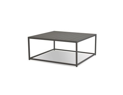 TOFINO Coffee Table Grey Aluminum Indoor Outdoor 36 Inch