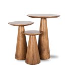TOWER Low Natural Walnut Veneer End Table