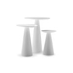 TOWER Low White High Gloss End Table