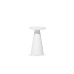 TOWER Low White High Gloss End Table