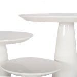 TOWER Low White High Gloss End Table