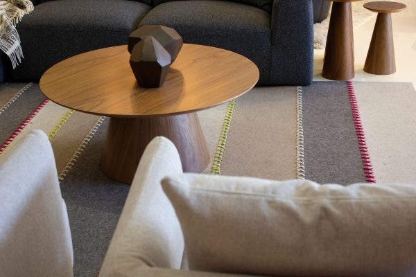 TOWER Natural Walnut Veneer Coffee Table 36 Inch 2