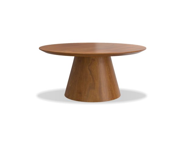 TOWER Natural Walnut Veneer Coffee Table 36 Inch