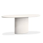 TUGG 71-Inch Ivory MicroSkin Oval Dining Table 4 TUGG 71-Inch Ivory MicroSkin Oval Dining Table