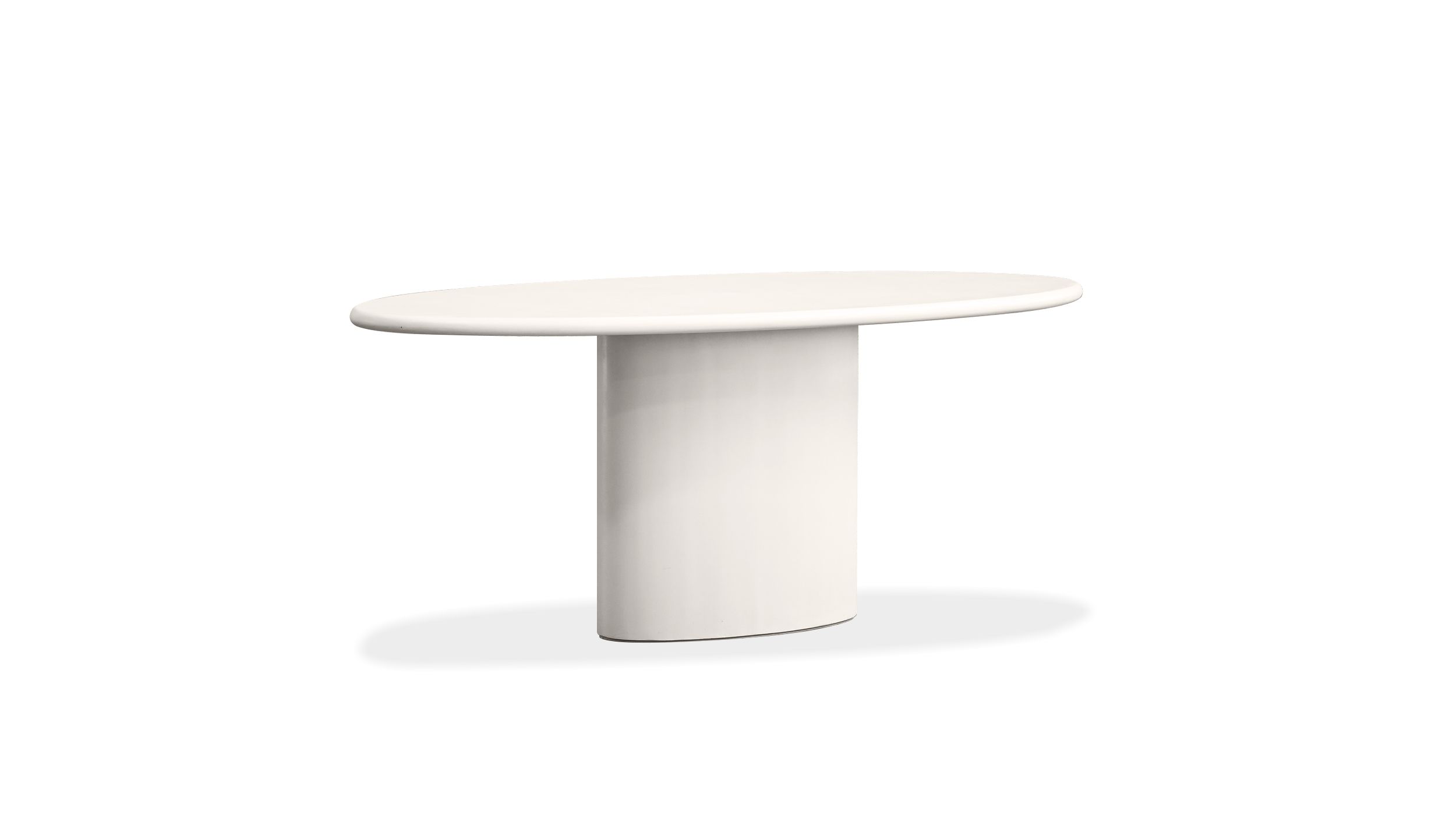 TUGG 71-Inch Ivory MicroSkin Oval Dining Table 1 TUGG 71-Inch Ivory MicroSkin Oval Dining Table