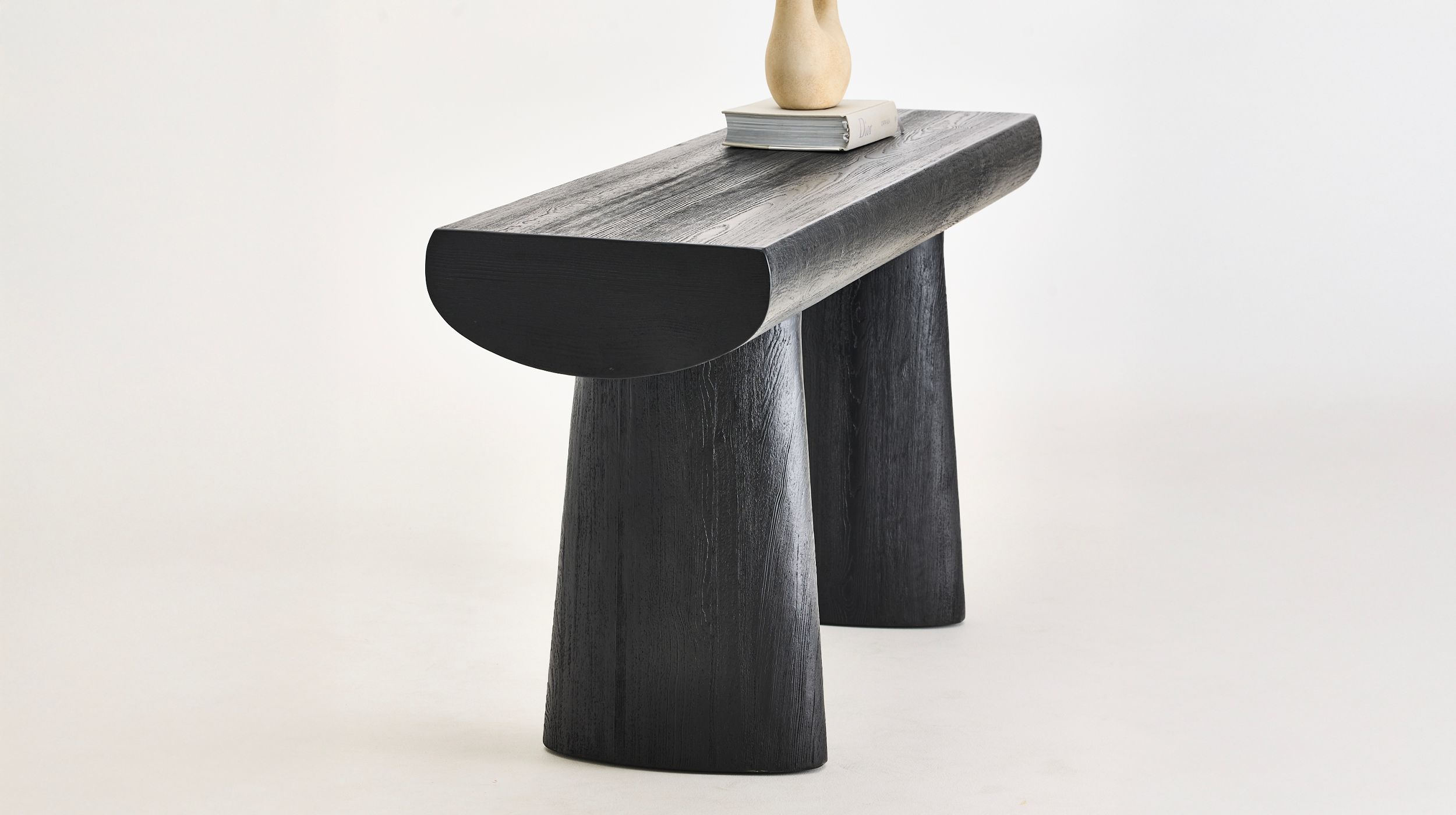 TUNDRA Matte Black Pine Console Table 4 TUNDRA Matte Black Pine Console Table - Image 4