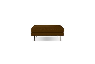TUX Ottoman Brown Leather Black Legs