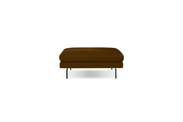 TUX Ottoman Brown Leather Black Legs