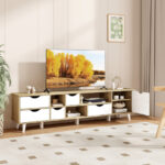 Modern Oak TV Stand for TVs up to 65 Inches 8 Modern Oak TV Stand for TVs up to 65 Inches