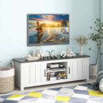 Modern TV Stand with Cabinets and Shelves for 65-Inch TVs 15 Modern TV Stand with Cabinets and Shelves for 65-Inch TVs