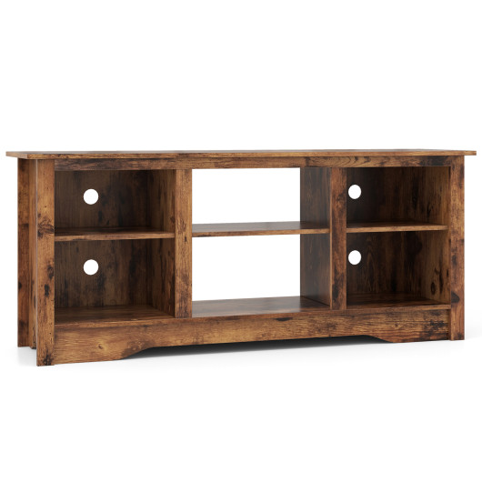 Rustic TV Stand with Adjustable Shelves for 65 Inch Screens 3 Rustic TV Stand with Adjustable Shelves for 65 Inch Screens - Image 3