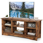 Rustic TV Stand with Adjustable Shelves for 65 Inch Screens 25 Rustic TV Stand with Adjustable Shelves for 65 Inch Screens