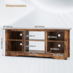 Rustic TV Stand with Adjustable Shelves for 65 Inch Screens 26 Rustic TV Stand with Adjustable Shelves for 65 Inch Screens