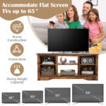Rustic TV Stand with Adjustable Shelves for 65 Inch Screens 28 Rustic TV Stand with Adjustable Shelves for 65 Inch Screens