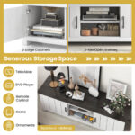 Modern TV Stand with Cabinets and Shelves for 65-Inch TVs 19 Modern TV Stand with Cabinets and Shelves for 65-Inch TVs