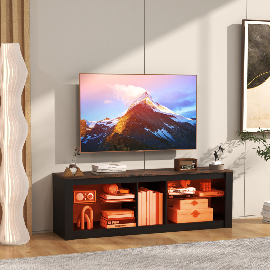 Modern LED TV Stand with Adjustable Shelves for 65-Inch TVs 1 Modern LED TV Stand with Adjustable Shelves for 65-Inch TVs