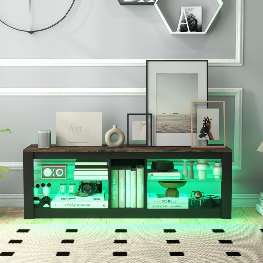 Modern LED TV Stand with Adjustable Shelves for 65-Inch TVs 2 Modern LED TV Stand with Adjustable Shelves for 65-Inch TVs - Image 2