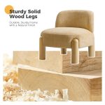 Tabitha Camel Chenille Modern Lounge Chair Rubberwood Legs 9 Tabitha Camel Chenille Modern Lounge Chair Rubberwood Legs