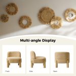 Tabitha Camel Chenille Modern Lounge Chair Rubberwood Legs 10 Tabitha Camel Chenille Modern Lounge Chair Rubberwood Legs