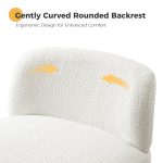 Tabitha Ivory Chenille Modern Rubberwood Lounge Chair 8 Tabitha Ivory Chenille Modern Rubberwood Lounge Chair