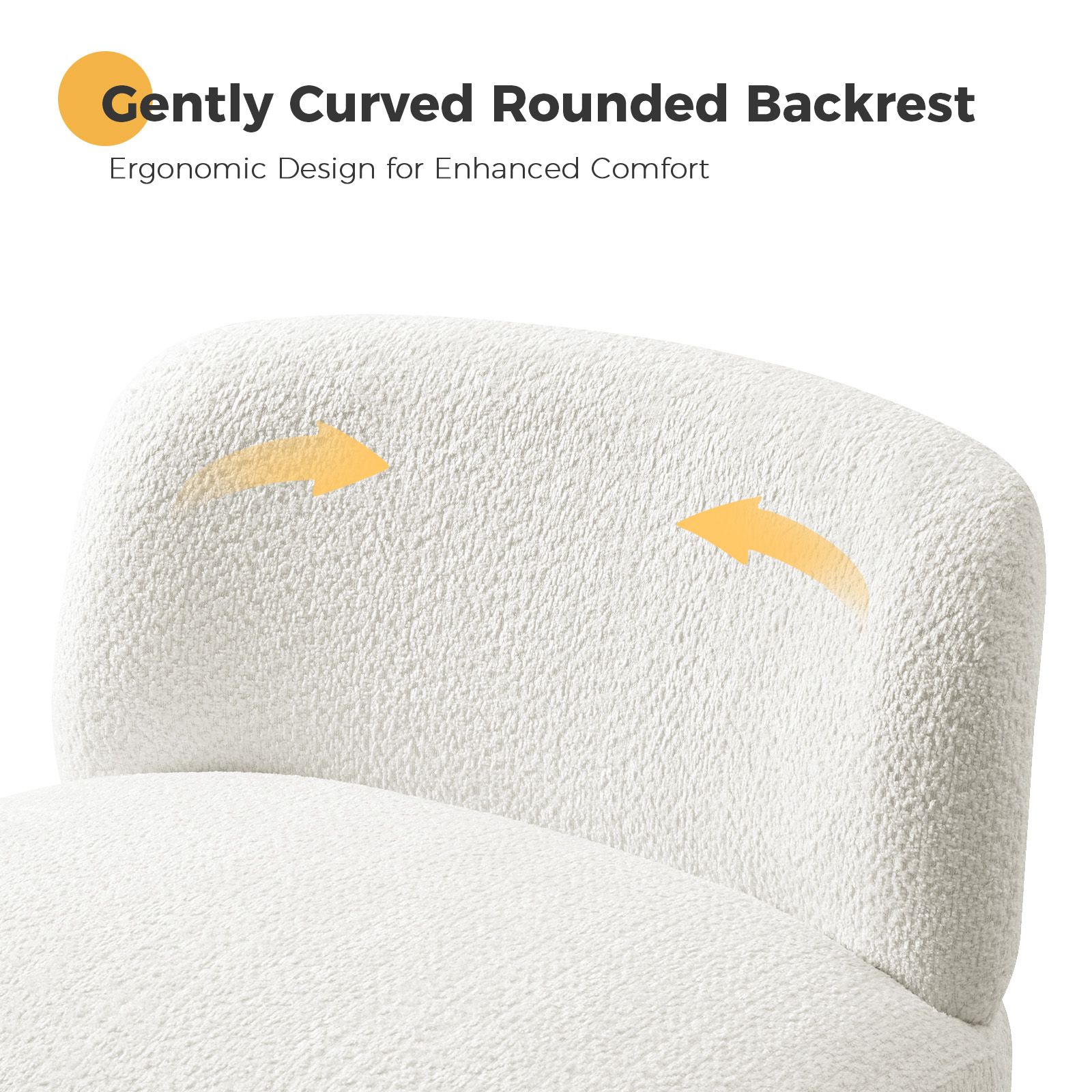 Tabitha Ivory Chenille Modern Rubberwood Lounge Chair 3 Tabitha Ivory Chenille Modern Rubberwood Lounge Chair - Image 3