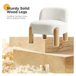 Tabitha Ivory Chenille Modern Rubberwood Lounge Chair 9 Tabitha Ivory Chenille Modern Rubberwood Lounge Chair