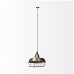 Tahla 14x 14.5 Gold Toned Metal Cage Pendant Light