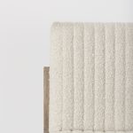 Tahoe Cream Boucle Upholstered and Light Brown Wood Armless Dining Chair