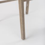 Tahoe Cream Boucle Upholstered and Light Brown Wood Armless Dining Chair