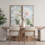 Tahoe Cream Boucle Upholstered and Light Brown Wood Armless Dining Chair