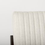 Tahoe Cream Upholstered and Black-Brown Wood Armless Dining Chair