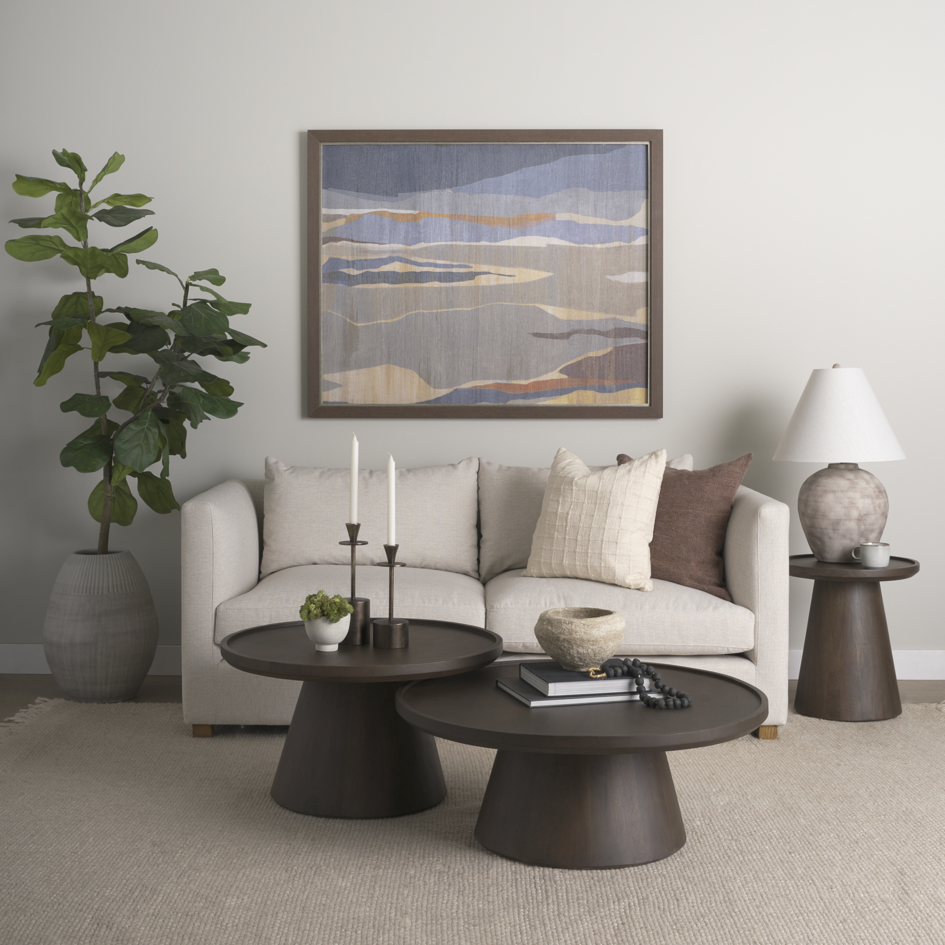 Takoda Dark Brown Wood Tapered Drum Accent Table 3 Takoda Dark Brown Wood Tapered Drum Accent Table - Image 3