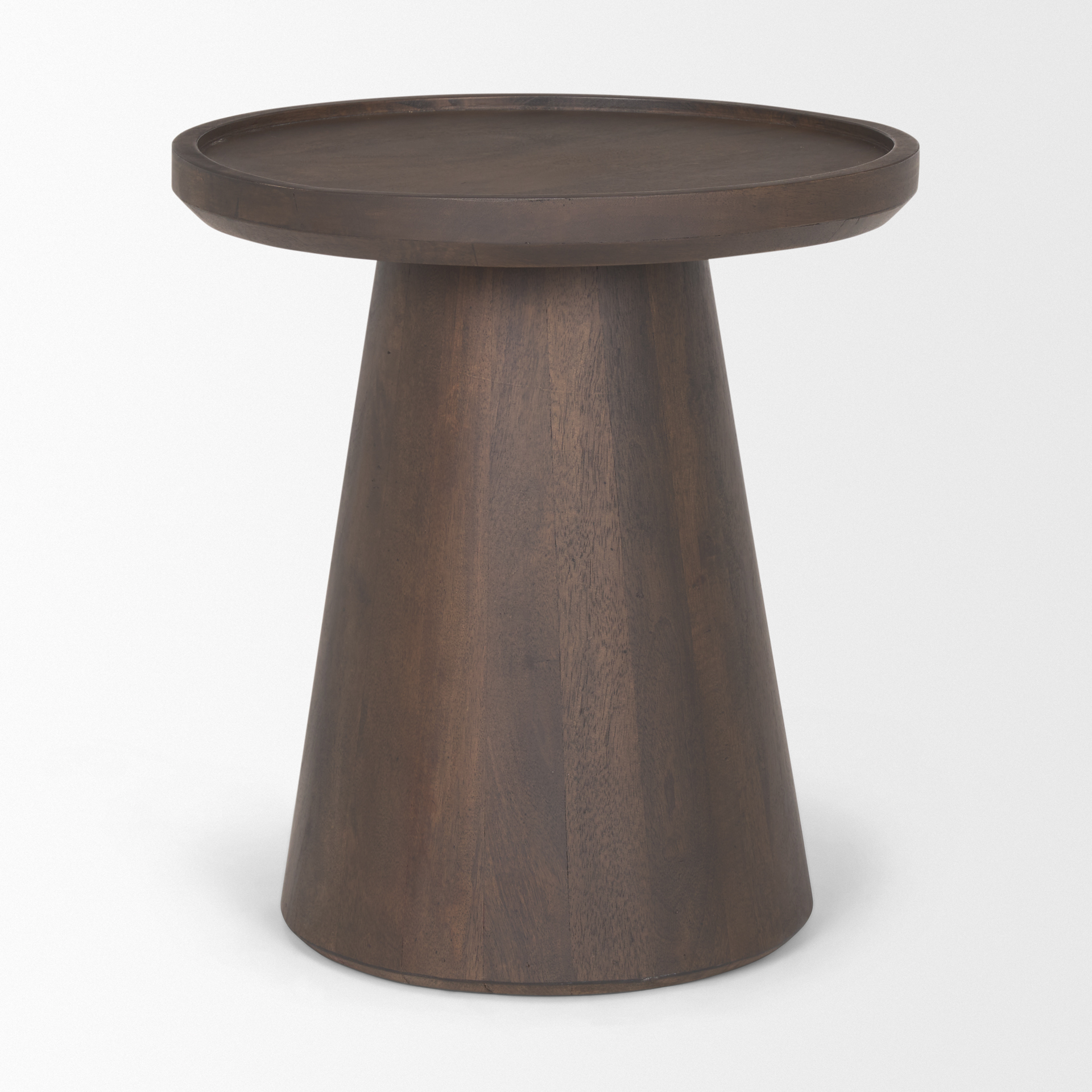 Takoda Dark Brown Wood Tapered Drum Accent Table 5 Takoda Dark Brown Wood Tapered Drum Accent Table - Image 5