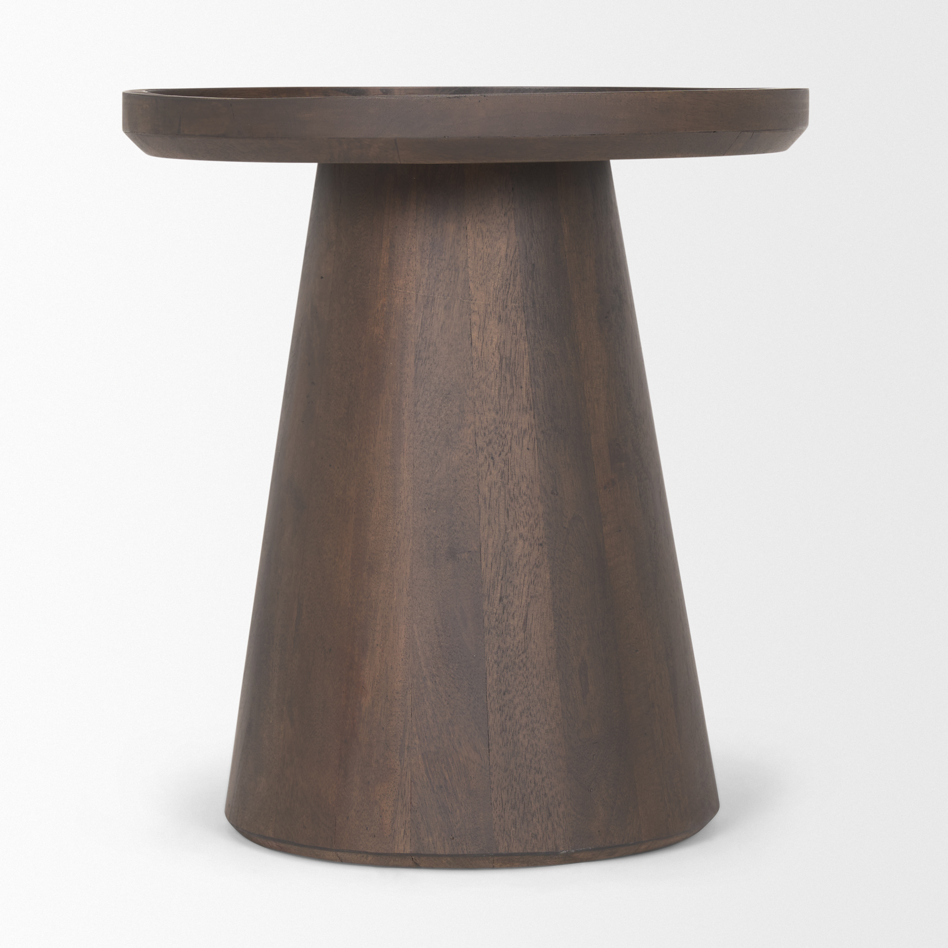 Takoda Dark Brown Wood Tapered Drum Accent Table 6 Takoda Dark Brown Wood Tapered Drum Accent Table - Image 6