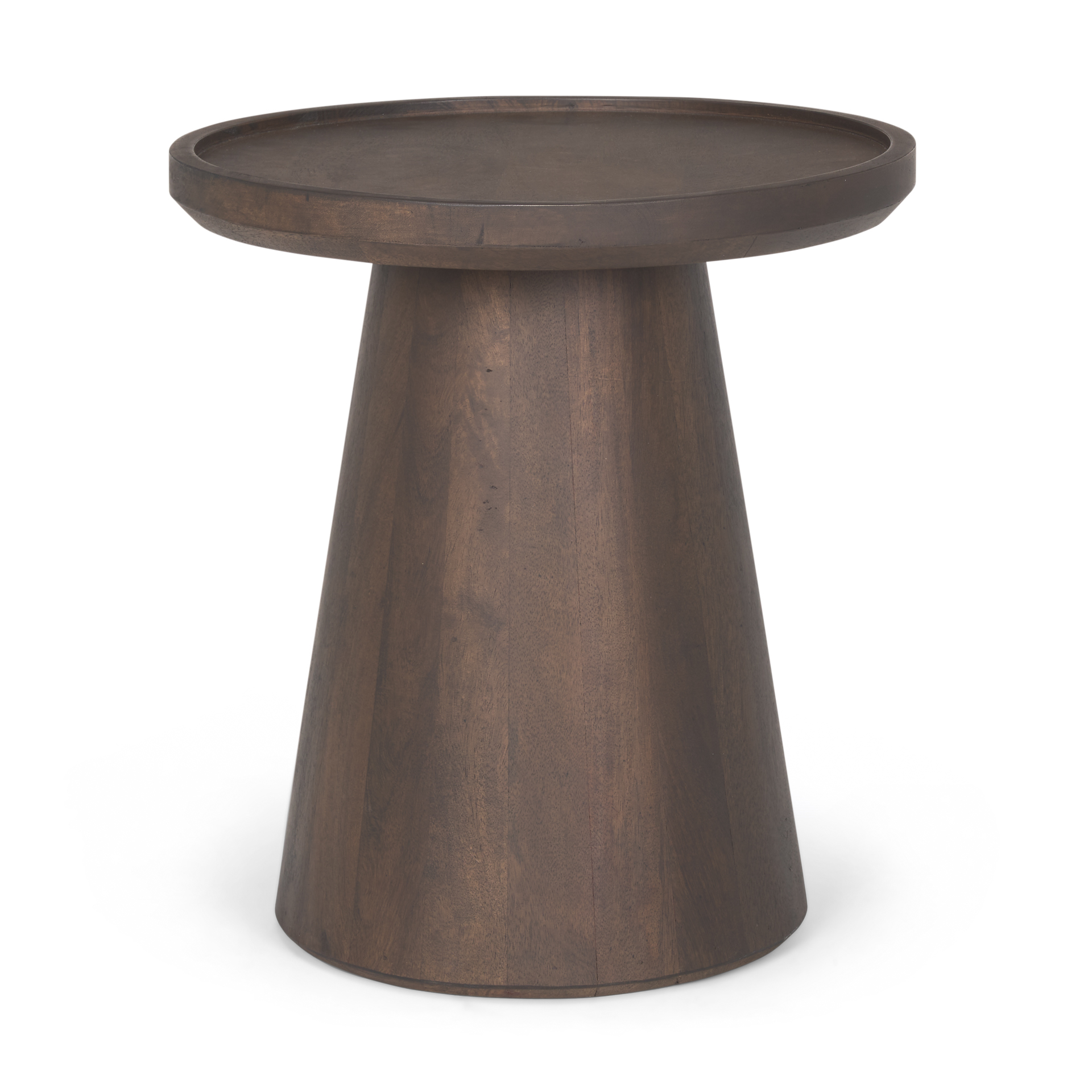Takoda Dark Brown Wood Tapered Drum Accent Table 1 Takoda Dark Brown Wood Tapered Drum Accent Table