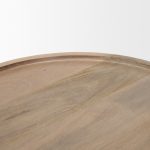 Takoda Light Brown Wood Tapered Drum Accent Table