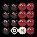 Tampa Bay Buccaneers Billiard Ball Set with Numbers
